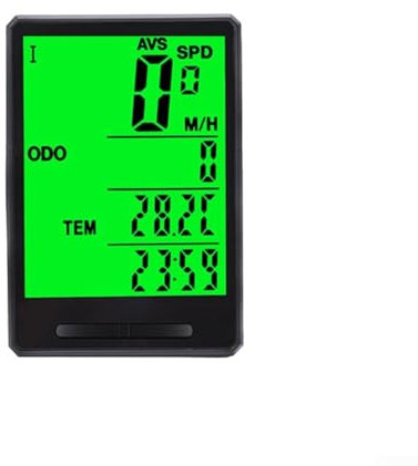Compteur de vitesse de vélo sans fil, ordinateur de vélo filaire multifonction avec écran LCD pour vélo, compteur de vitesse, odomètre, podomètre, chronomètre (style C sans fil)