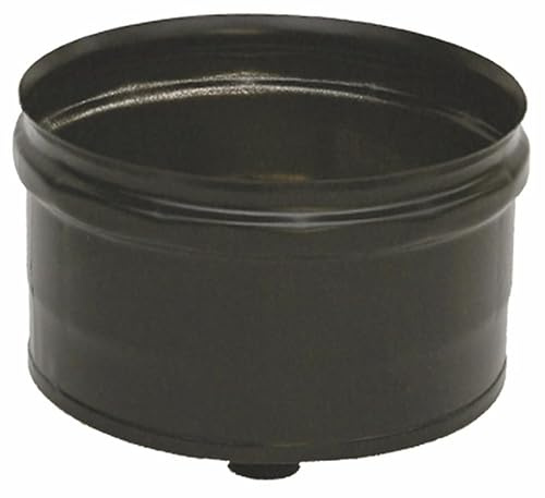 Tappo Raccogli Condensa in Acciaio Inox AISI 316 SP 5/10 Verniciato Nero per Sistemi di Scarico – Stufe a Pellet – Caldaie a Condensazione (80 mm)