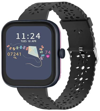 Blueshaweu Compatible for RADLEY Series Smart Watch 20mm 22mm Silicone Lace Slim Thin Hollow-Out Replacement Straps Compatible With RADLEY Series 32/20 / 19/46/Series 10 Smartwatch
