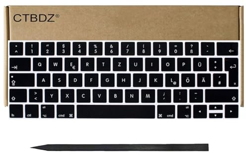 CTBDZ ersättningsknappar set ersättning för MacBook Pro 13 tum 15 tum A1989 A1990 laptop Germany layout DE QWERTY Keyboard Caps 2018 2019 år