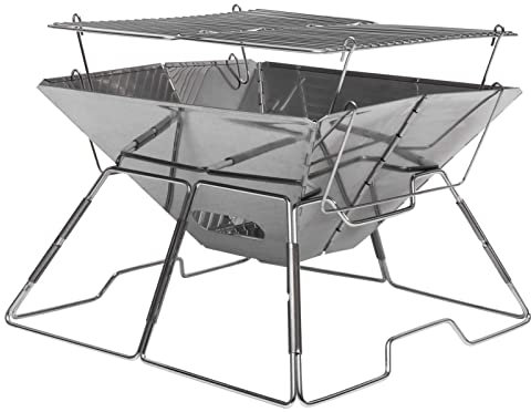 VICASKY 1 barbecue pliable pour camping, barbecue au charbon de bois avec construction durable, portable, nettoyage pour les activités de plein air et les barbecues