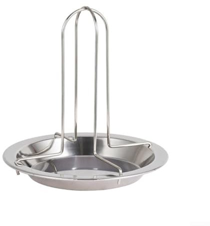 Grill à poulet en acier au carbone avec bol pour le camping et la cuisson en plein air