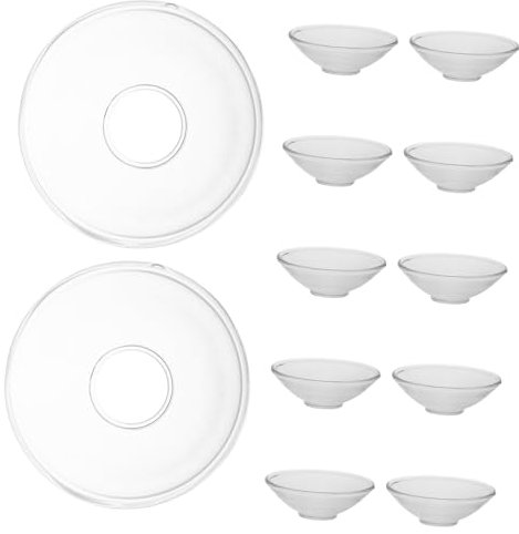 EXQUIMEUBLE 12stücke Wachshalter Aus Glas Für Kerzen Geriffelter Tropfschutz Dekorativer Wachsfänger Für Stabkerzen Schützt Tische Vor Wachstropfen Vielseitig Einsetzbar Für Heimgebrauch Und v