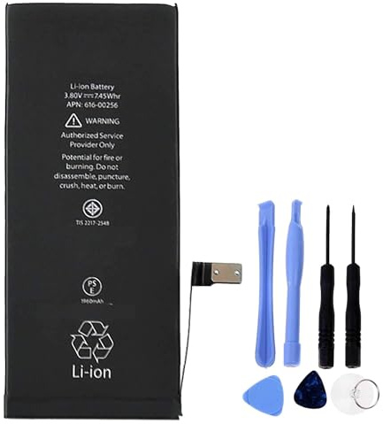 ELLENNE - Batterie compatible avec iPhone 7 1960 mAh avec kit tournevis inclus