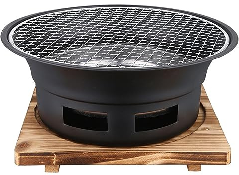 Braciere con griglia per barbecue per giardino, patio, esterno, braciere per riscaldamento, stufa a carbone, stufa a legna, barbecue, braciere