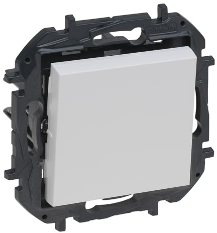 LEGRAND Pulsador componible 6A para instalación empotrada, Gama Niloé Step, Color Blanco, 398232B