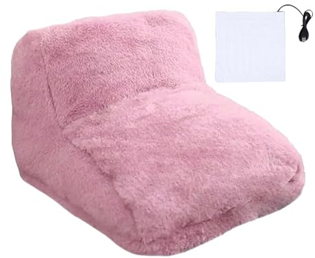 Fußheizungs-Hausschuhe – 33 x 26 x 25 cm, rutschfeste Sohle, Fußwärmer unter dem Schreibtisch, schnelles Heizkissen, kalte Füße, Komfort, Bett- und Bürofußwärmer, elektrische Fußpantoffeln, eng