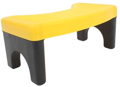 MOLUCKFU Tabouret de Toilette Adulte Antidérapant en Plastique Épais Rehausse de Toilettes Jaune pour Posture Accroupie Confortable Marchepied Salle de Bain Couleur Couleur Aléatoire