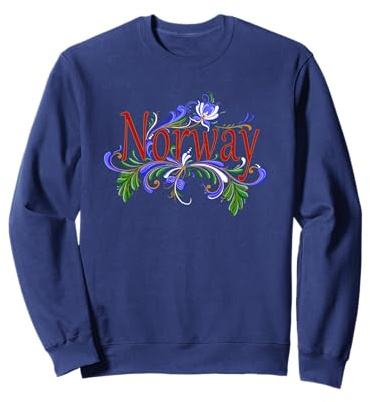 Norwegian Rosemaling Norway Folk Art Gift Sweatshirt