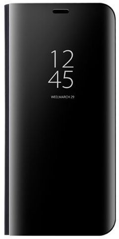 Dedux Coque pour Samsung Galaxy S21 5G, Clear View Etui à Rabat Cover Flip Translucide Standing Support Miroir Antichoc Portable Case pour Samsung Galaxy S21 5G.Noir