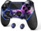 AceGamer Wireless Controller for PS4 Game Compatible with PS4/Pro/PC with Motion Motors and Audio Function,Mini LED Indicator,USB Cable and Anti-Slip (Starry Sky)