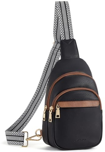 BOSTANTEN Brusttasche Damen Schulterrucksack Sling Bags Klein Umhängetasche Crossbody Bag PU Leder Bauchtasche Stylisch