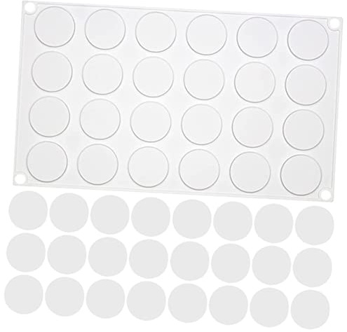 AKOOSY Molde de Silicona para de Cera Reutilizable con Cavidades Redondas y Pegatinas Tapete Flexible para Invitaciones y Manualidades Resistente y Portátil