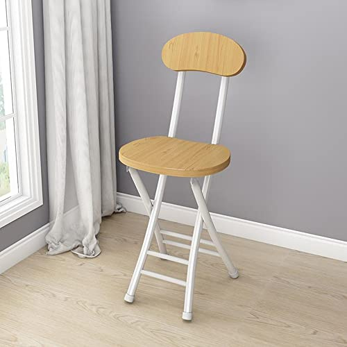 Silla alta plegable portátil compacta de 45 cm, taburete de bistró con respaldo y reposapiés, asiento de comedor que ahorra espacio, perfecto para apartamentos pequeños y uso en la cocina