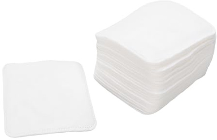 Dioche Almohadillas Desmaquillantes Desechables 100 Piezas Algodón Suave Tres Capas Almohadillas de Limpieza para Arte de Uñas Absorbentes de Doble Cara Seguras para Pieles Sensibles (50 piezas)