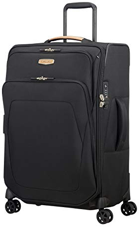 Samsonite Spark SNG ECO - Spinner M, Erweiterbar Koffer, 67 cm, 82/92 L, Schwarz (Eco Black)
