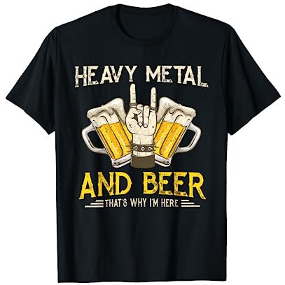 Heavy Metal Bier Pommesgabel Metaller Festival Rock Geschenk T-Shirt
