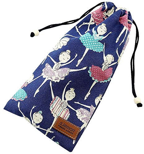 s.lemon Sacchetto per Scarpe Danza,Tela Latino Punta Ballet Borsa Blue Girl