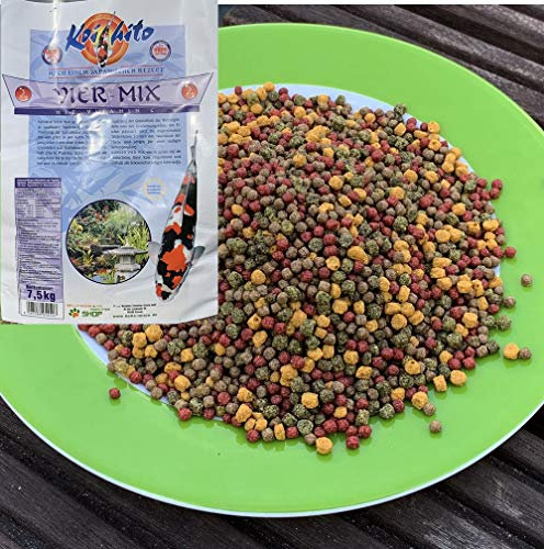 Koihito Koifutter 4 Mix 3 mm in Bester Züchterqualität mit Vitamin C (15 kg)