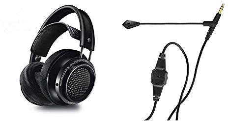 PHILIPS X2HR/00 Fidelio Cuffie Auricolari Over Ear ad Alta Risoluzione, Over Ear, Cuscinetti morbidi di Gommapiuma Deluxe, Clip per Cavo, Nero & V-MODA BoomPro Gaming/VoIP, Microfono - Black