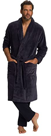 JP 1880 herr, stora storlekar, herrkläder, L-8XL, badrock, hemmakläder, mikrofiber, knytbälte, upp till 8XL 701445, GRÅ, 8XL