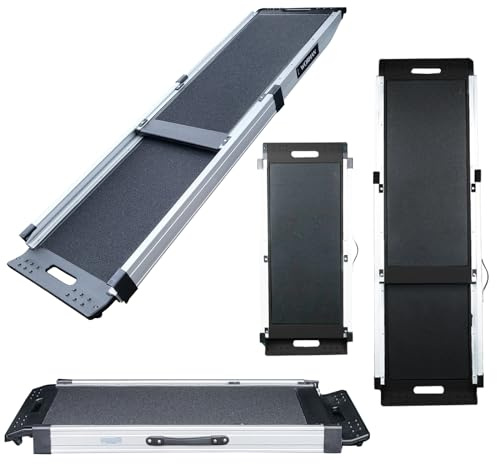 WORHAN Ausziehbare Teleskopische 180kg Aluminium Haustierrampe Hundrampe 175x41cm DRT41