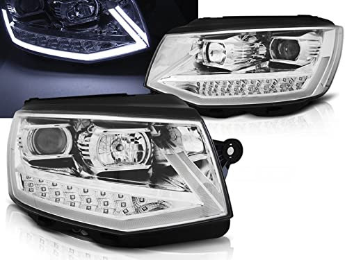 CR-Lights Led Tagfahrlicht Light Tube Scheinwerfer in chrom für VW T6 2015-2019