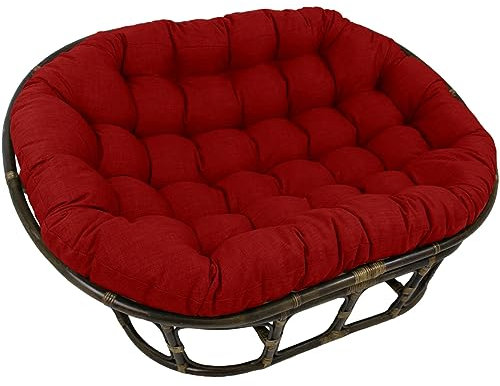 Dickes, rundes Weidenkissen für Schaukelstuhl, nur für Doppelstuhl, farbecht, für drinnen und draußen, Bodenkissen, 170,2 x 119,4 cm