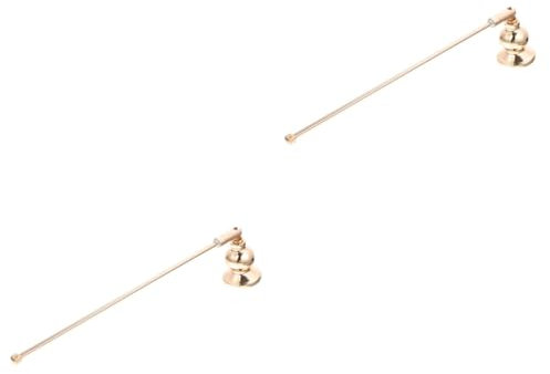 Cabilock 2St Kerzenlöscher Werkzeuge zur Kerzenpflege Glockenspiel Kerzen Einweihungsgeschenk Mini-Kerzen für den einzug geburtstags Kerzenglaslöscher Eisen Golden