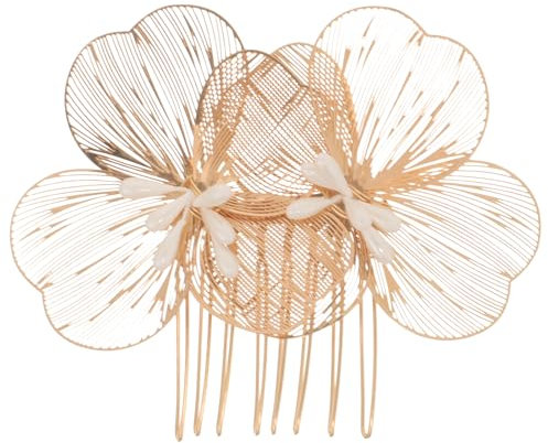 Healeved Kopfbedeckungen Für Die Braut Haarspangen Haarschmuck Für Die Hochzeit Dekorative Haarkämme Kamm Für Brautjungfer Blatt-haarkamm Kopfschmuck Für Damen Haarkamm-clip Zinklegierung