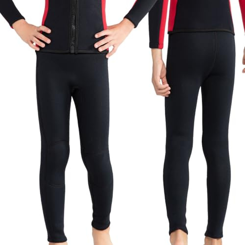 Intbost 3mm Wetsuit Pants Kids Neoprene Bottom for Boys Keeping Warm in Cold Water Wet Suit Pants Kids Wetsuit Bottoms Swimming Pants Scuba Diving Snorkeling
