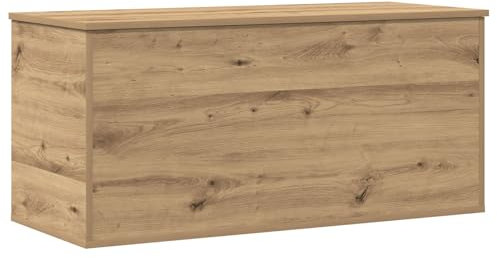 vidaXL Minimalistische Eichenaufbewahrungstruhe | Große Holztruhe für Wohn- und Schlafräume | Langlebige lackierte Oberfläche | Stylisher Haushaltshelfer | Perfekte Möbel-Lösung für Zuhause