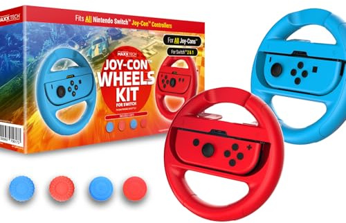Maxx Tech Joy-Con Wheels & Grips Kit for Nintendo Switch 2&1