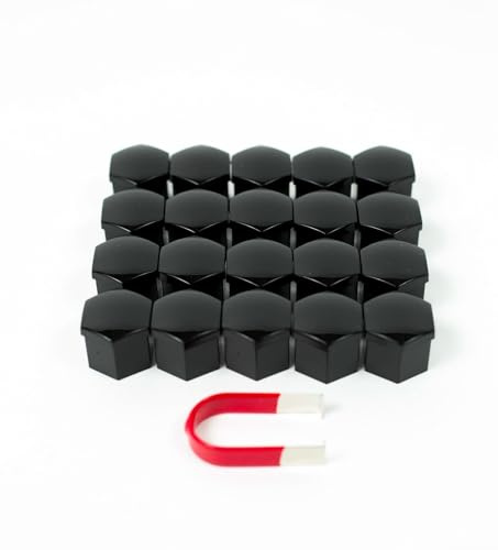 V-LUX AUTO for Ford Mach-E Lug Nut Covers - 20 Glossy Black Wheel Nut Caps