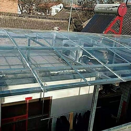 Polycarbonat-Dachbahn, transparent, UV-Schutz, Gewächshausplatte, 2 mm dick, regenfeste Verkleidung für Überdachung, Carport, Schuppen, Ersatz (1 x 20 m)