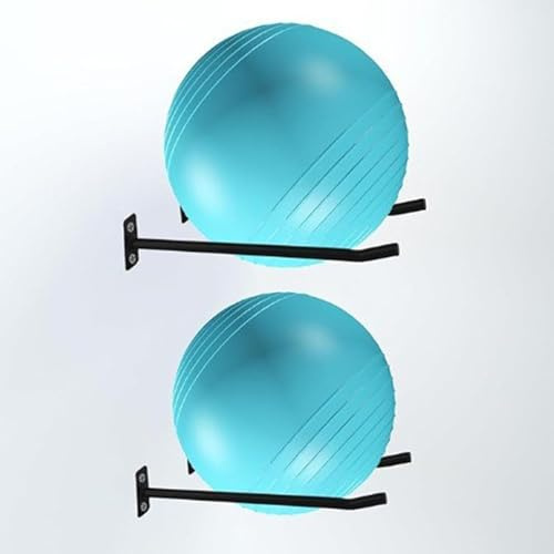 Generisch 2 Stück Yoga Ball Wandhalterung 39x4x10cm Übungskugelhalter Wandmontage 30 Kg Robustes Langlebiges Platzsparende Aufbewahrungs-Organizer Für Turnhallen, Studios, Home -Fitnessstud