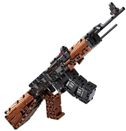 QiLumier Giocattolo creativo da costruzione, fucile d'assalto AK47 in blocchi da costruzione, adatto come giocattolo/regalo/oggetto da collezione.