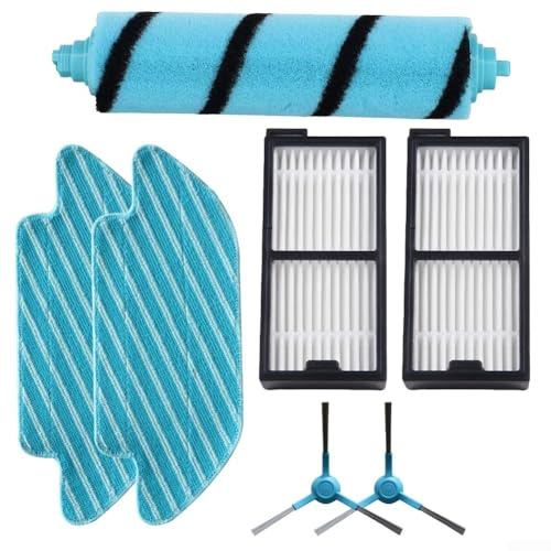 Kit de repuesto de cepillos, filtros y paños de microfibra para robot aspirador Conga 6090 7090 para una limpieza eficaz en varias superficies de suelo (A)