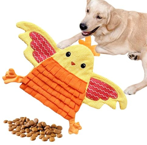 Snuffle Hundematte, Langsame Futterunterlage, Teppich mit weichem Fleece, interaktives Puzzle-Spielzeug, Schnüffeldecke mit buntem Stil, Gehirn-Booster für Langeweile im Innenbereich, 45 x 30 cm