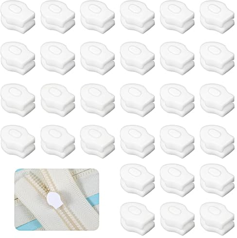 Schieber für Bettwäsche Reißverschluss,30 PCS Universaler Reißverschluss-Zipper Ersatz Kunststoffschieber Reparatur Set für Kleidung Gepäck und Bettwäsche Reissverschluss Zipper Reparatur Kit