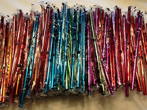 6 Aluminum Reusable Arctic Metal Colored Color Drinking Straws Frozen Drinks Party Birthday Present Gift individually wrapped