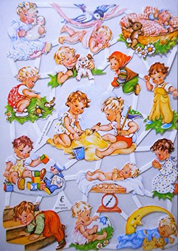 Glanzbilder Kind Strand Hund EF 7016 Oblate Posiebilder Scrapbook Deko GWI 554