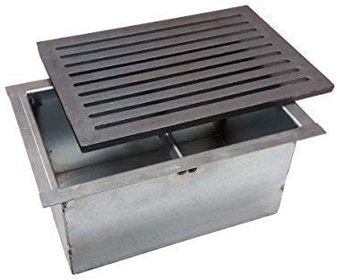 Griglia in ghisa per camino cm 20x30 con cassetto raccogli cenere cm 20x30x14h