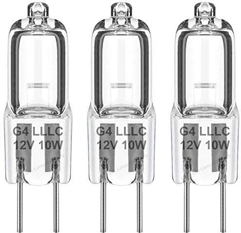 Pack of 3 10W G4 Halogen LAMP Bulbs 2 PIN 12 Volt 2000 Hour Life
