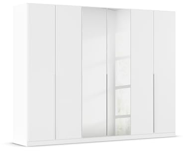 Rauch Möbel Alabama, Kleiderschrank, Farbe Weiß, Breite 271 cm | Schrank, 6-türig, mit Spiegel, Zubehör Premium, für Schlafzimmer, Kinderzimmer, Homeoffice, Gästezimmer, Garderobe, Flur