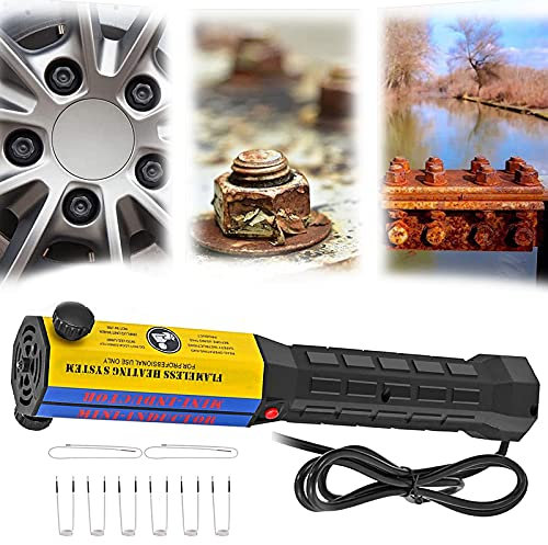 Magnetische Induktionsheizung 1000W,Automotive Flammenlosen Induktionswärmewerkzeug,Rostiger Schraubenheizungsentferner,mit Spulen Und Box,mit Led-Licht,zum Heizen von Muttergetriebelagern,220V