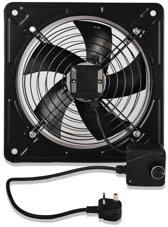 POWERSTAR ELECTRICALS New Metal Industrial Ventilation Extractor Axial Exhaust Commercial Air Blower Fan (18 Inches Speed Controller)