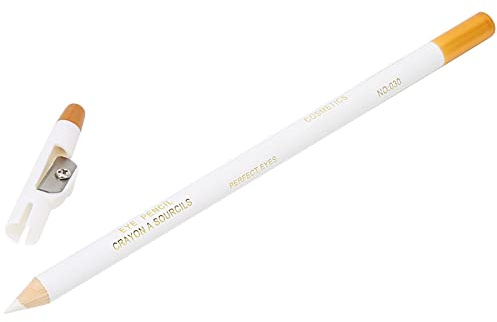 Lápiz de Barbero, Herramienta Profesional de Alineación de Barba para Hombres, Relleno de Lápiz de Barba, Lápices Delineadores de Barba Y Línea de Cabello, Lápices para Dar Forma a la(Blanco)