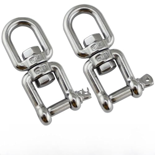 Accesorios de hardware 1 unidad de conector de cadena de ancla giratorio de ojo de mandíbula de acero inoxidable 304 de alta resistencia, doble grillete giratorio for accesorios marinos de barco ( Col