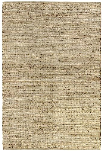 HAMID - Alfombra de Yute Nur, 100% Fibra de Yute Natural, Alfombra Suave, Tejida a Mano, Alfombra de Salón, Comedor, Dormitorio, Pasillos, Entrada, (D1, 230x160cm)